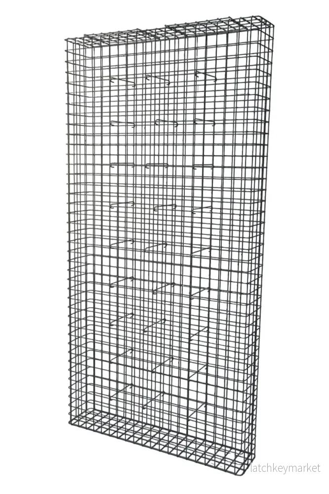Varmförzinkad gabion 102 cm x 202 cm x 22 cm, maskstorlek 5 cm x 5 cm, helsvetsad Varmförzinkad gabion 102 cm x 202 cm x 22 cm, maskstorlek 5 cm x 5 cm, helsvetsad