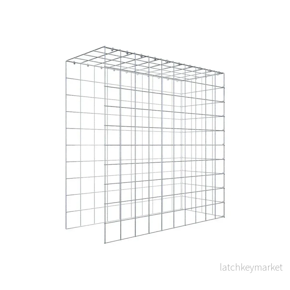 Extra gabion typ 4 100 cm x 100 cm x 40 cm (L x H x D), maskstorlek 10 cm x 10 cm, C-ring