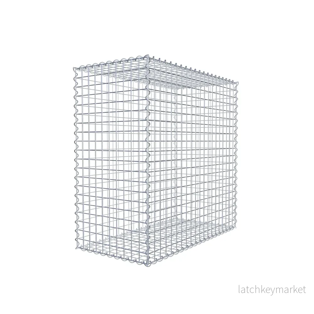 Gabion 100 cm x 100 cm x 50 cm (L x H x D), maskstorlek 5 cm x 5 cm, spiral