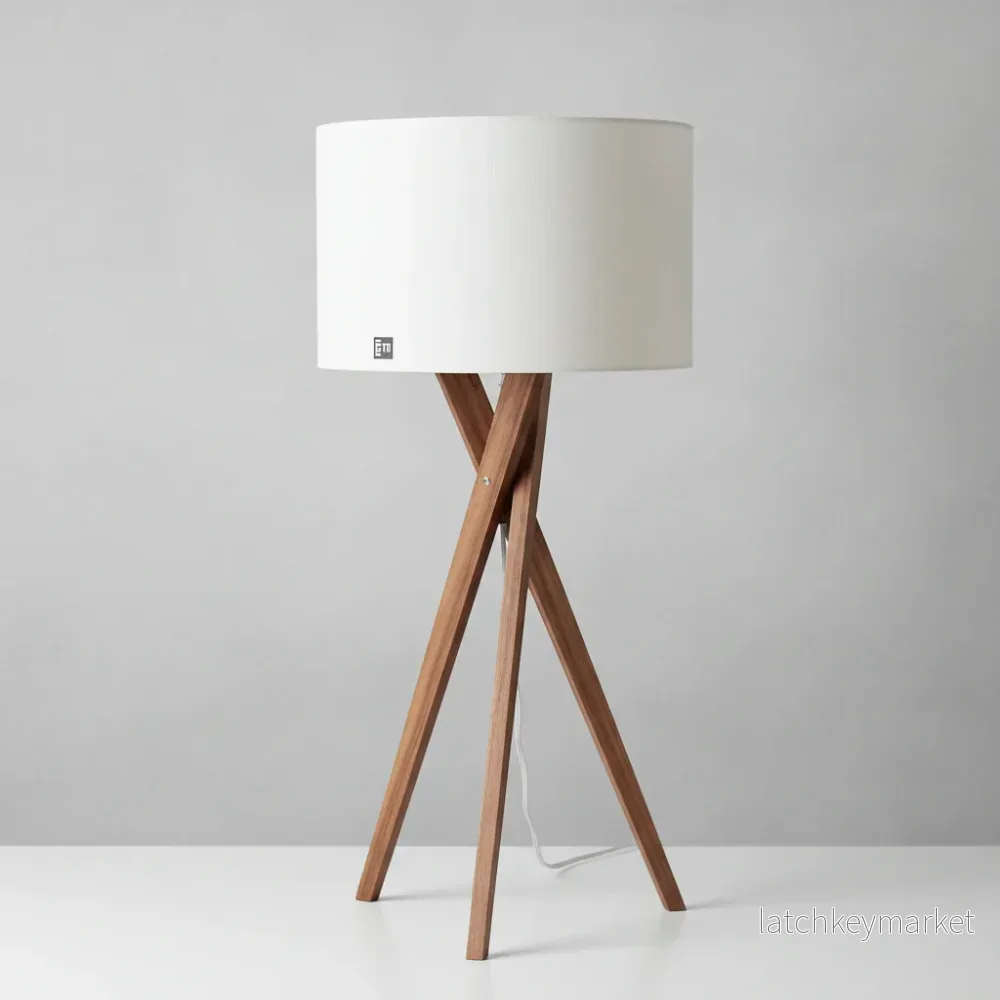 Vega bordslampa valnöt/vit