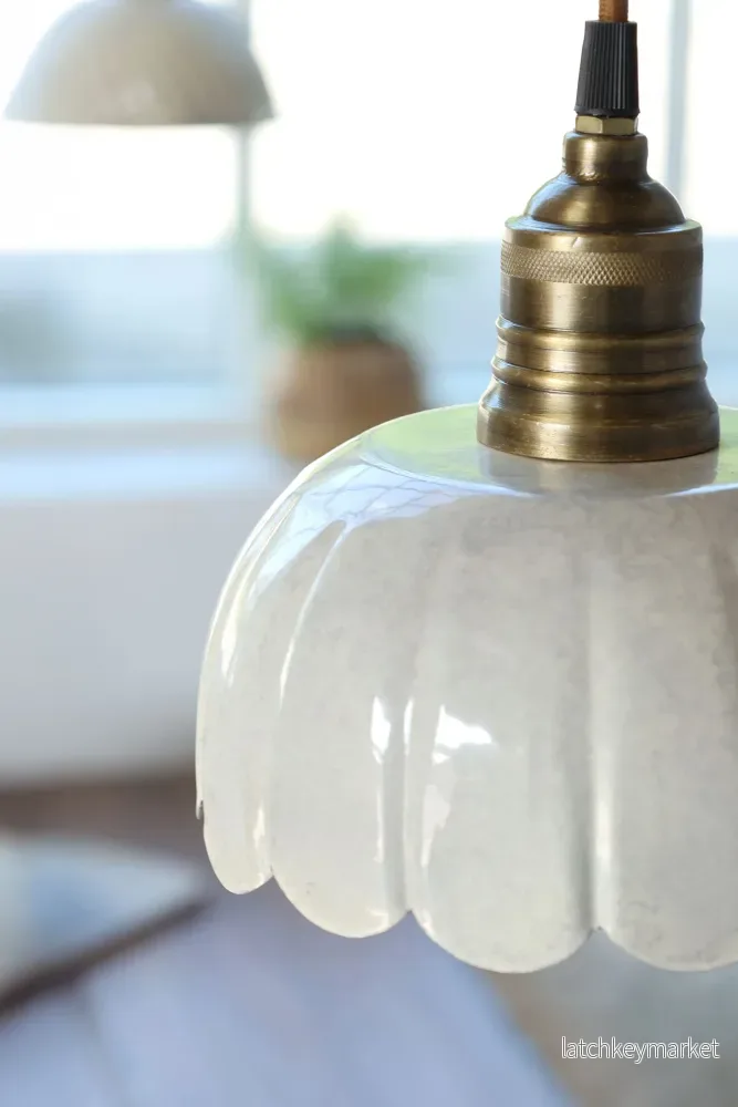 Taklampa Lunel Emalj H16/Ø18 cm creme - Bild 3