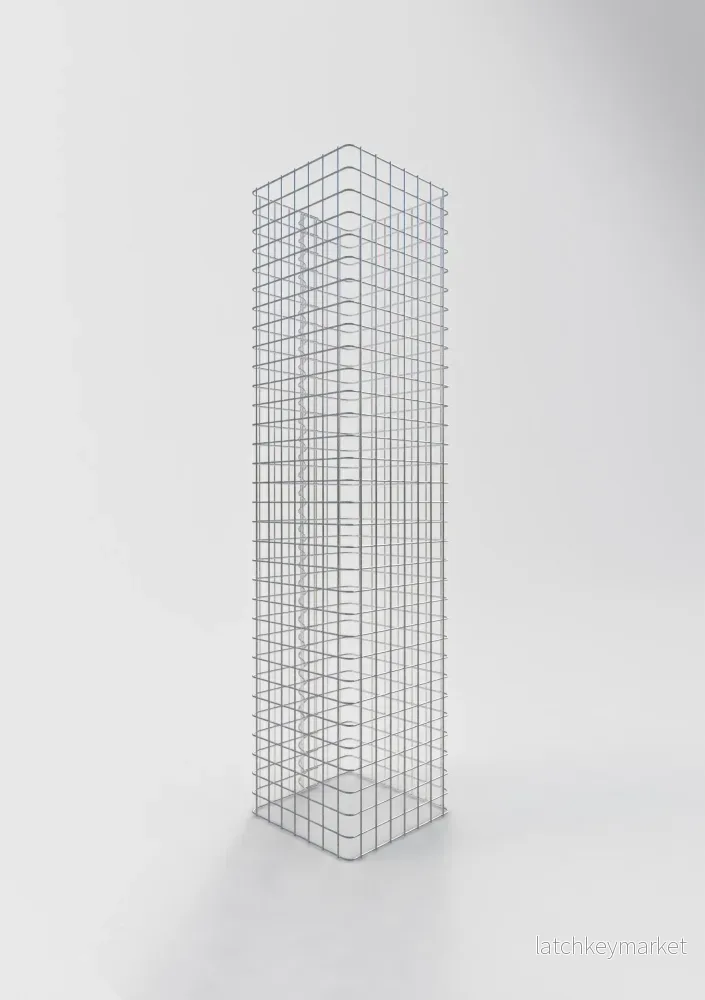 Gabionpelare vinkelrät 37 cm x 37 cm, 160 cm höjd, MW 5 cm x 5 cm - Bild 2