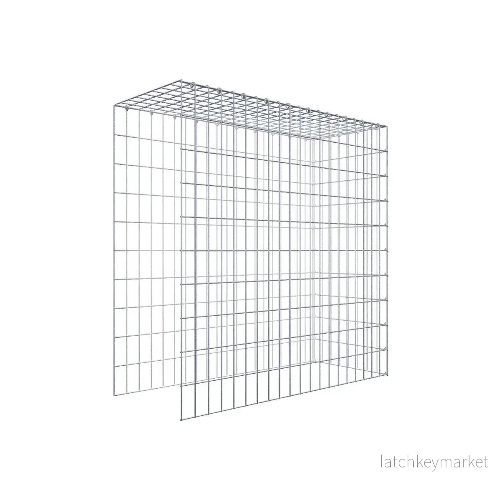 Extra gabion typ 4 100 cm x 100 cm x 40 cm (L x H x D), maskstorlek 5 cm x 10 cm, C-ring