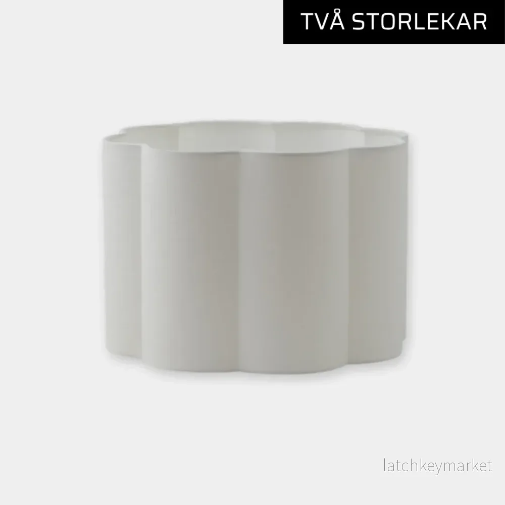 Lampskärm Flower Linne vit (D25 cm/ D30 cm)