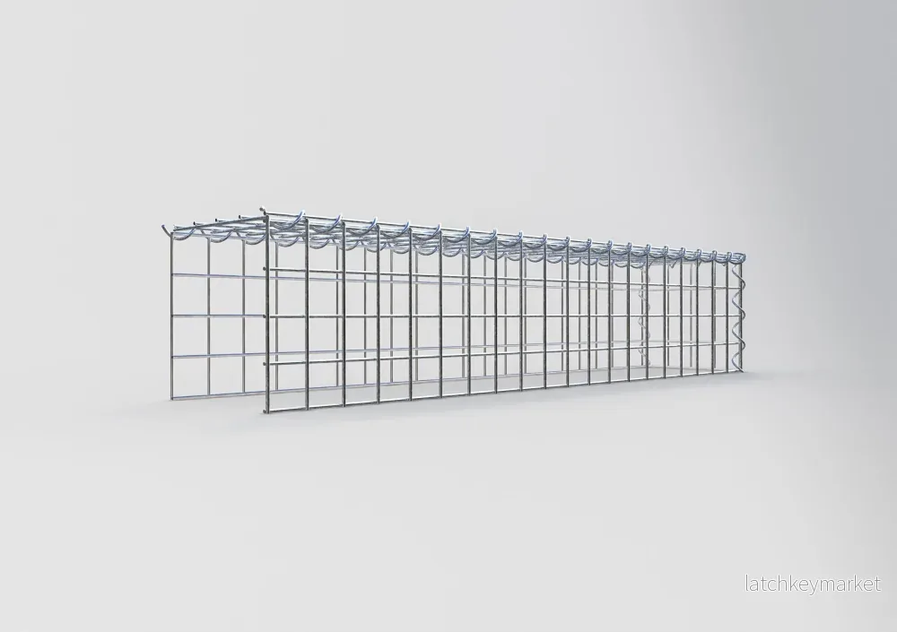Extra gabion typ 4 100 cm x 20 cm x 20 cm (L x H x D), maskstorlek 5 cm x 5 cm, spiral - Bild 2