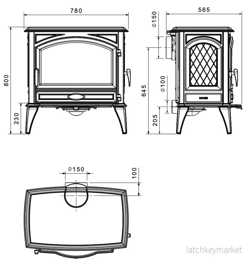 Gjutjärnskamin Dovre 760 WD - Bild 3