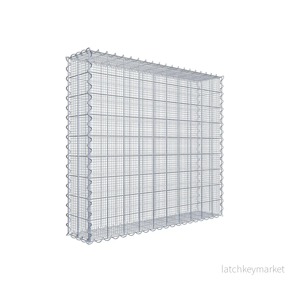 Sandgabion 100 cm x 90 cm x 20 cm (L x H x D), maskstorlek 10 cm x 10 cm, spiral