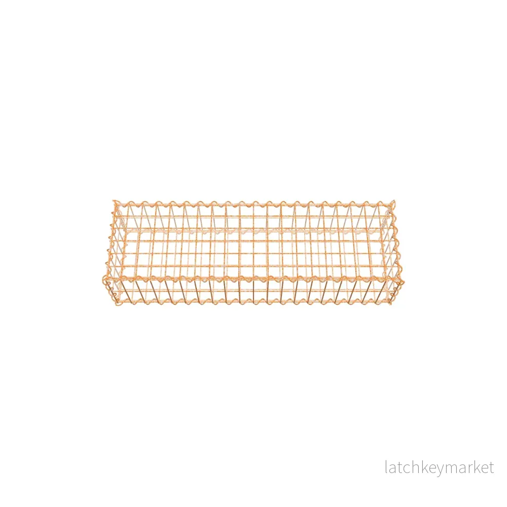 Rostig gabion 100 cm x 20 cm x 30 cm (L x H x D), maskstorlek 5 cm x 10 cm, spiral - Bild 3