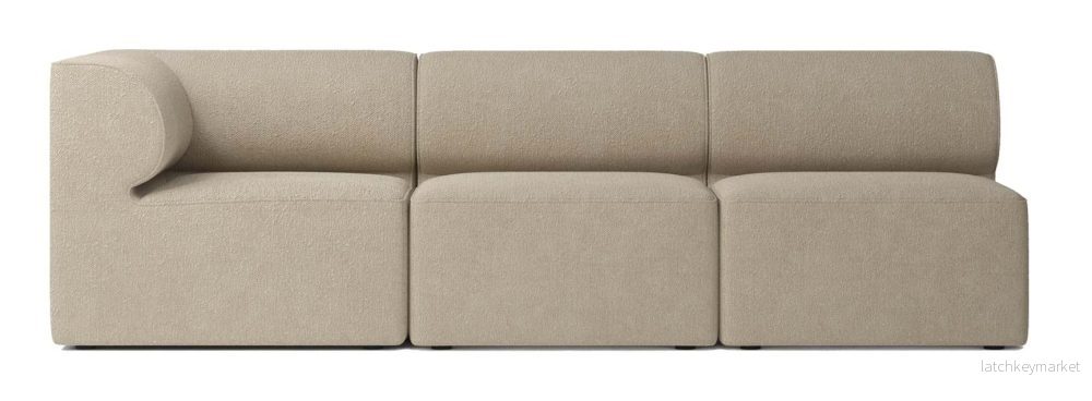 Eave 86 3-Seater Left Corner W. Pouf