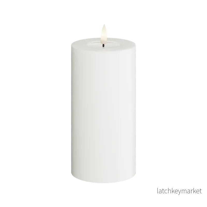 Blockljus LED Stearinljus 7,5 x 15 cm, De Luxe Home Art,