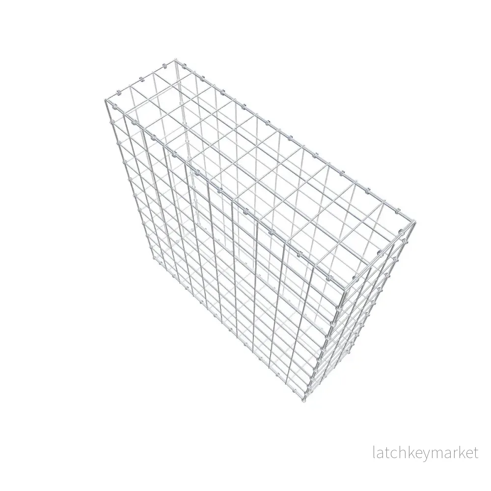 Gabion 100 cm x 100 cm x 30 cm (L x H x D), maskstorlek 10 x 10 cm, spiralring - Bild 3