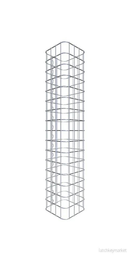 Gabionpelare, kvadrat 22 cm x 22 cm, 80 cm hög, MW 5 cm x 5 cm