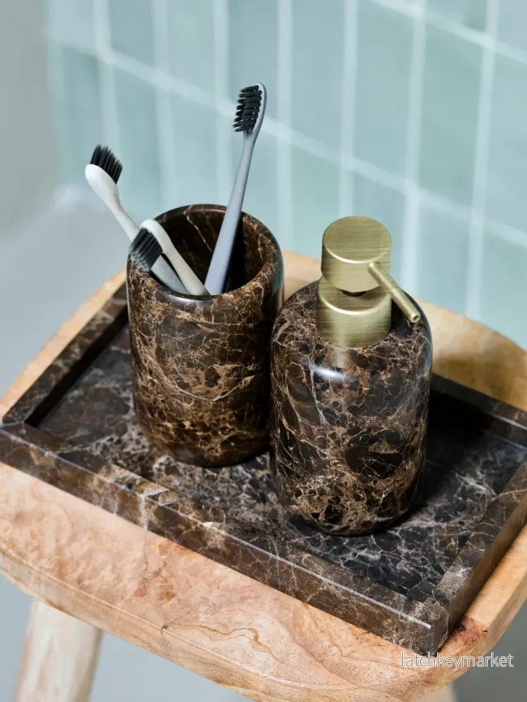 Bricka, Brun Marmor - Bild 2