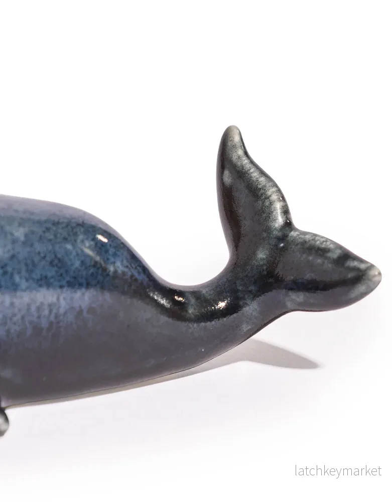 Set Of Ceramic Blue Whale Salt & Pepper Shakers (To Be Bough - Bild 3