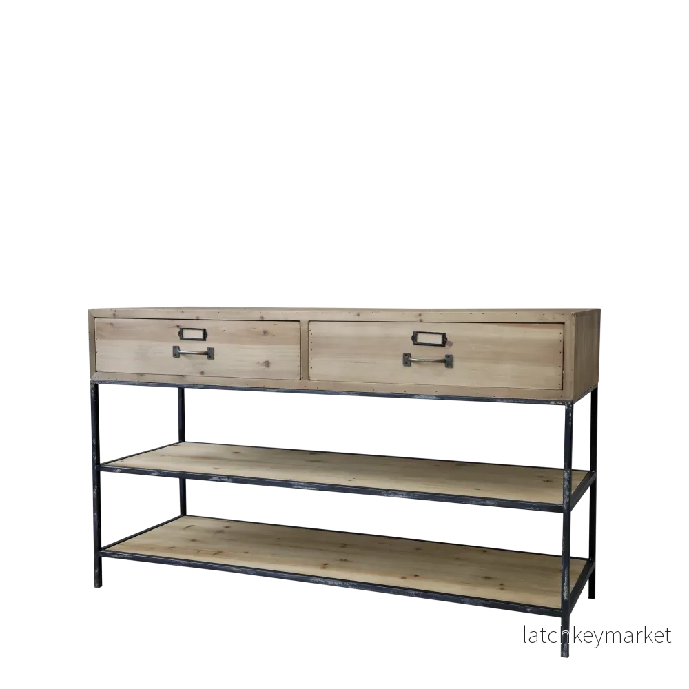 Chic Antique Avlastningsbord m. 2 lådor och 2 hyllor Chic Antique Avlastningsbord m. 2 lådor och 2 hyllor