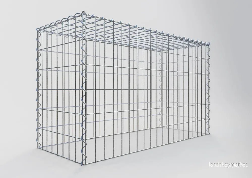 Extra gabion typ 3 100 cm x 60 cm x 40 cm (L x H x D), maskstorlek 5 cm x 10 cm, spiral - Bild 2