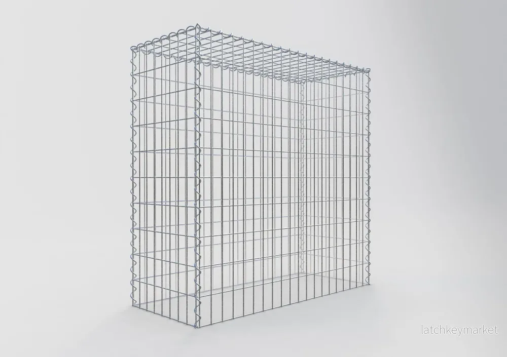 Extra gabion typ 3 100 cm x 100 cm x 40 cm (L x H x D), maskstorlek 5 cm x 10 cm, spiral - Bild 2