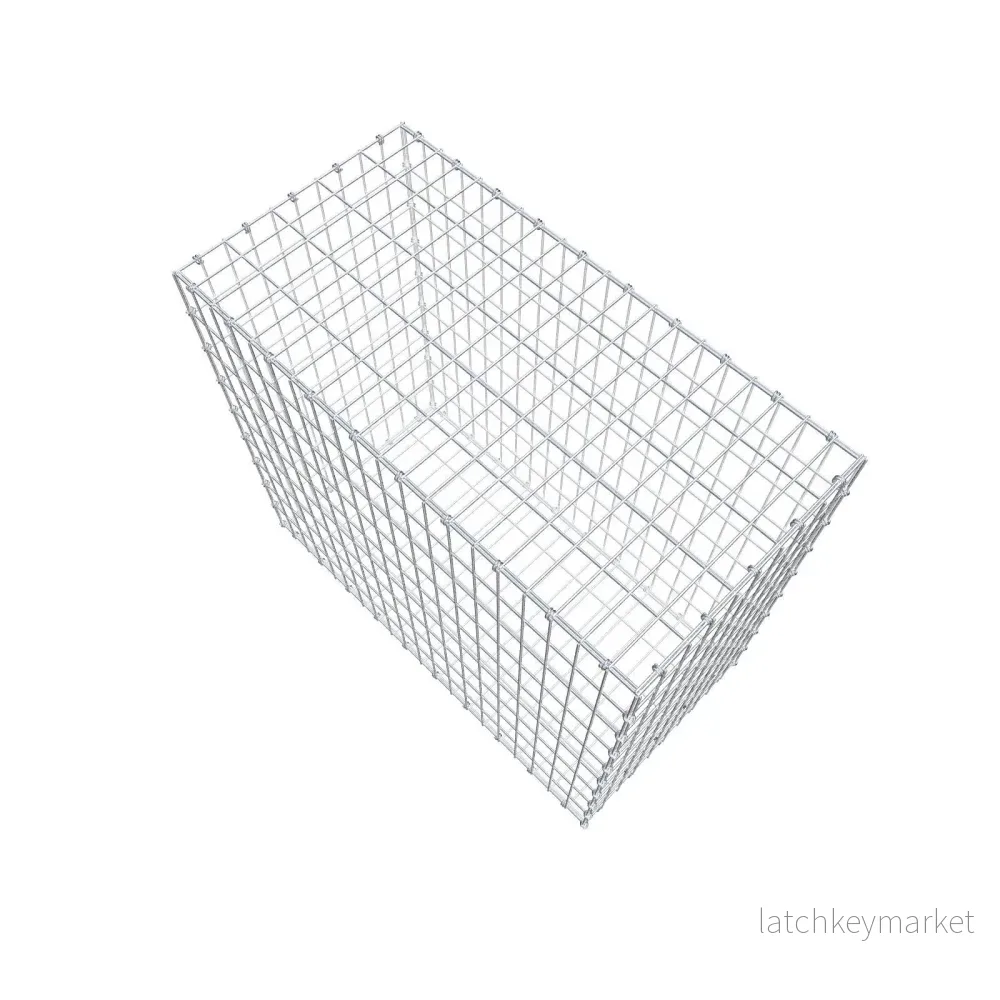 Gabion 100 cm x 90 cm x 50 cm (L x H x D), maskstorlek 5 x 10 cm, spiralring - Bild 3