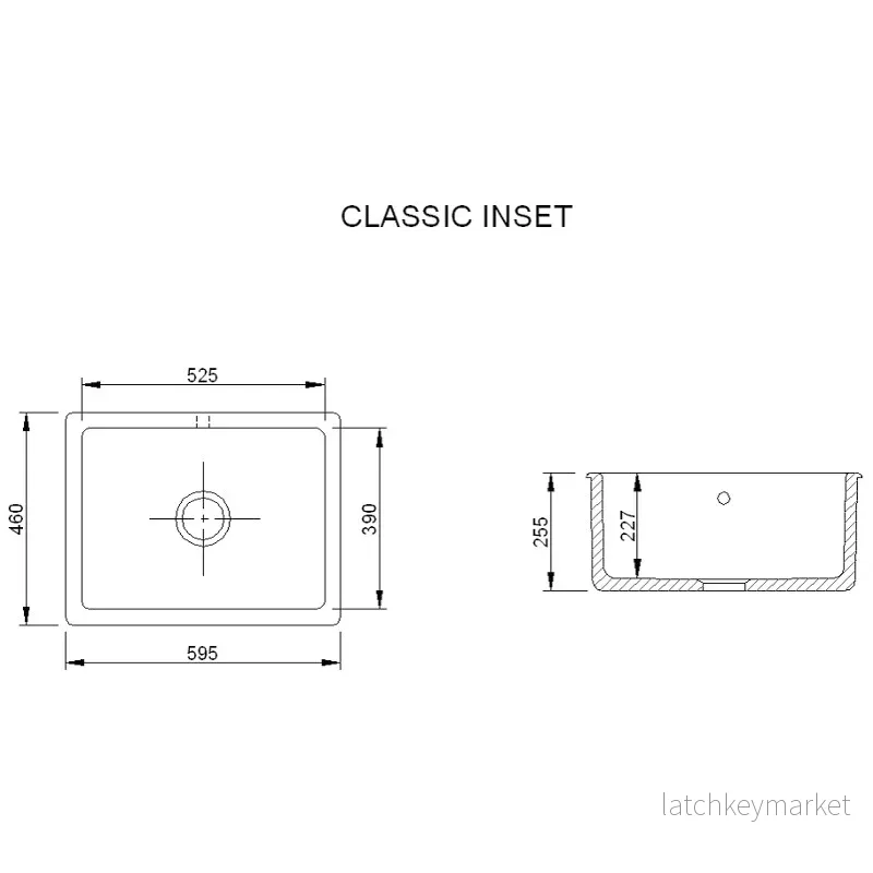 Diskho i porslin Shaws Classic Inset 600 - Bild 2