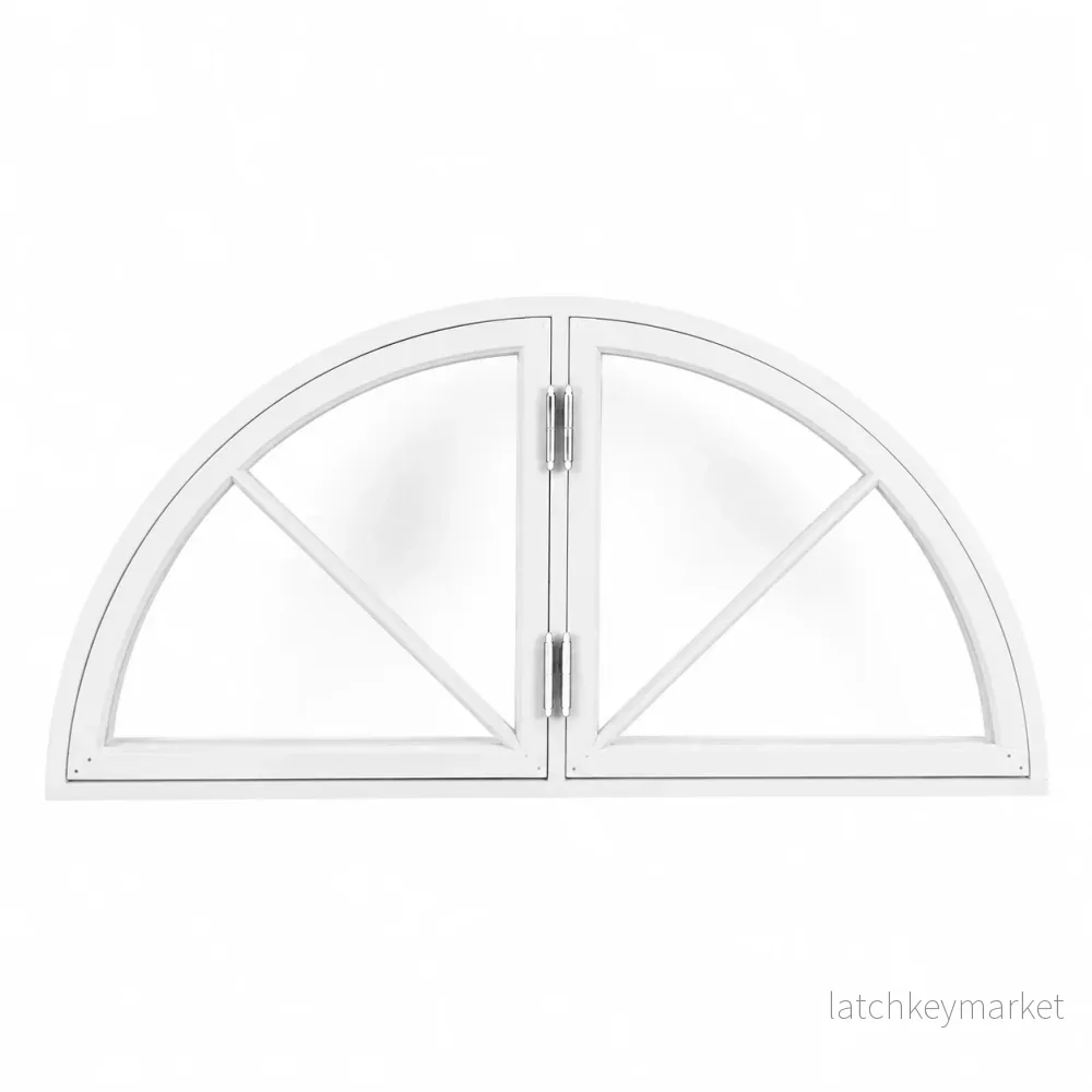 Halvmånefönster vitt 1430×710 öppningsbart isolerglas Halvmånefönster vitt 1430×710 öppningsbart isolerglas