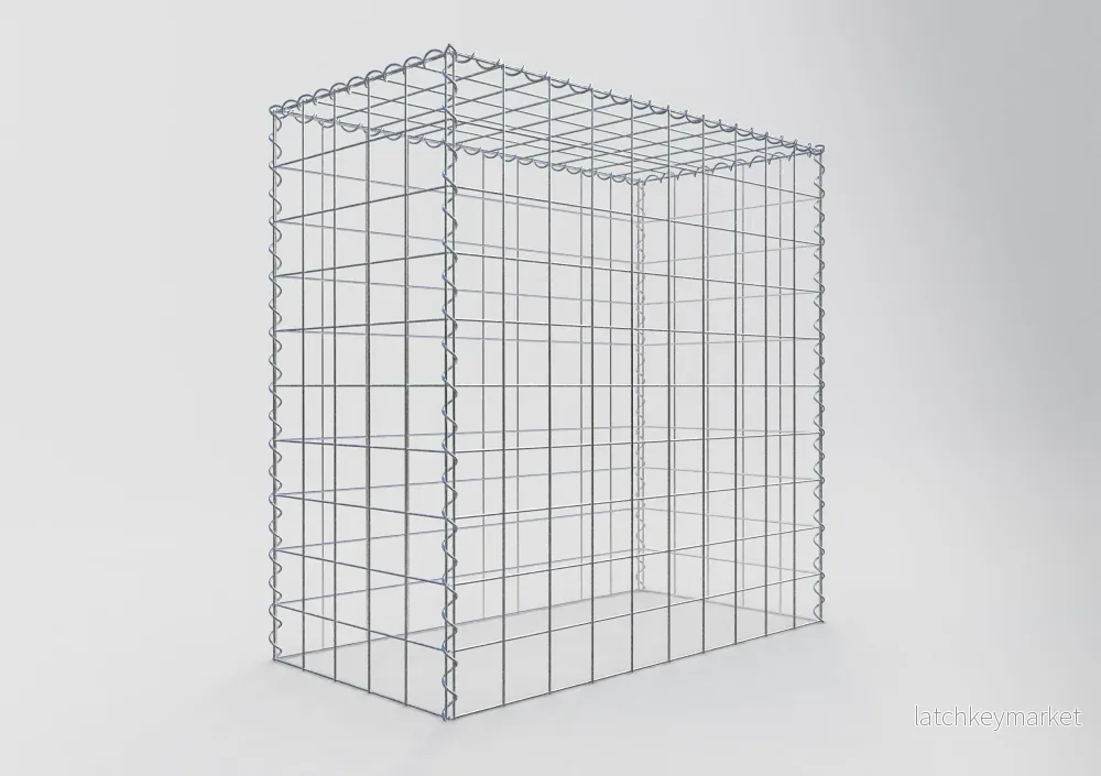 Extra gabion typ 3 100 cm x 100 cm x 50 cm (L x H x D), maskstorlek 10 cm x 10 cm, spiral - Bild 2
