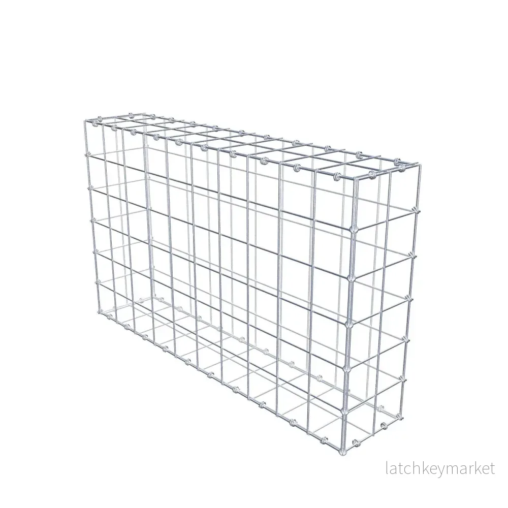Gabion 100 cm x 60 cm x 20 cm (L x H x D), maskstorlek 10 x 10 cm, spiralring Gabion 100 cm x 60 cm x 20 cm (L x H x D), maskstorlek 10 x 10 cm, spiralring