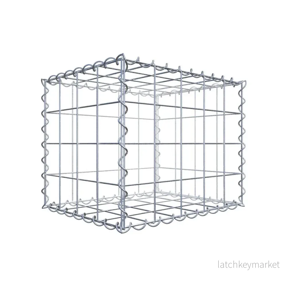 Gabion 50 cm x 40 cm x 40 cm (L x H x D), maskstorlek 10 cm x 10 cm, spiral Gabion 50 cm x 40 cm x 40 cm (L x H x D), maskstorlek 10 cm x 10 cm, spiral