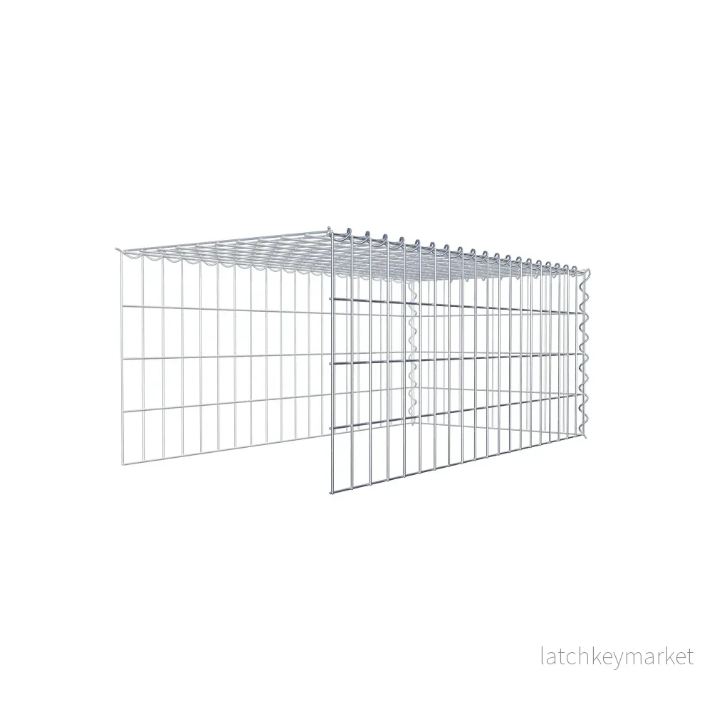 Extra gabion typ 4 100 cm x 40 cm x 50 cm (L x H x D), maskstorlek 5 cm x 10 cm, spiral - Bild 3