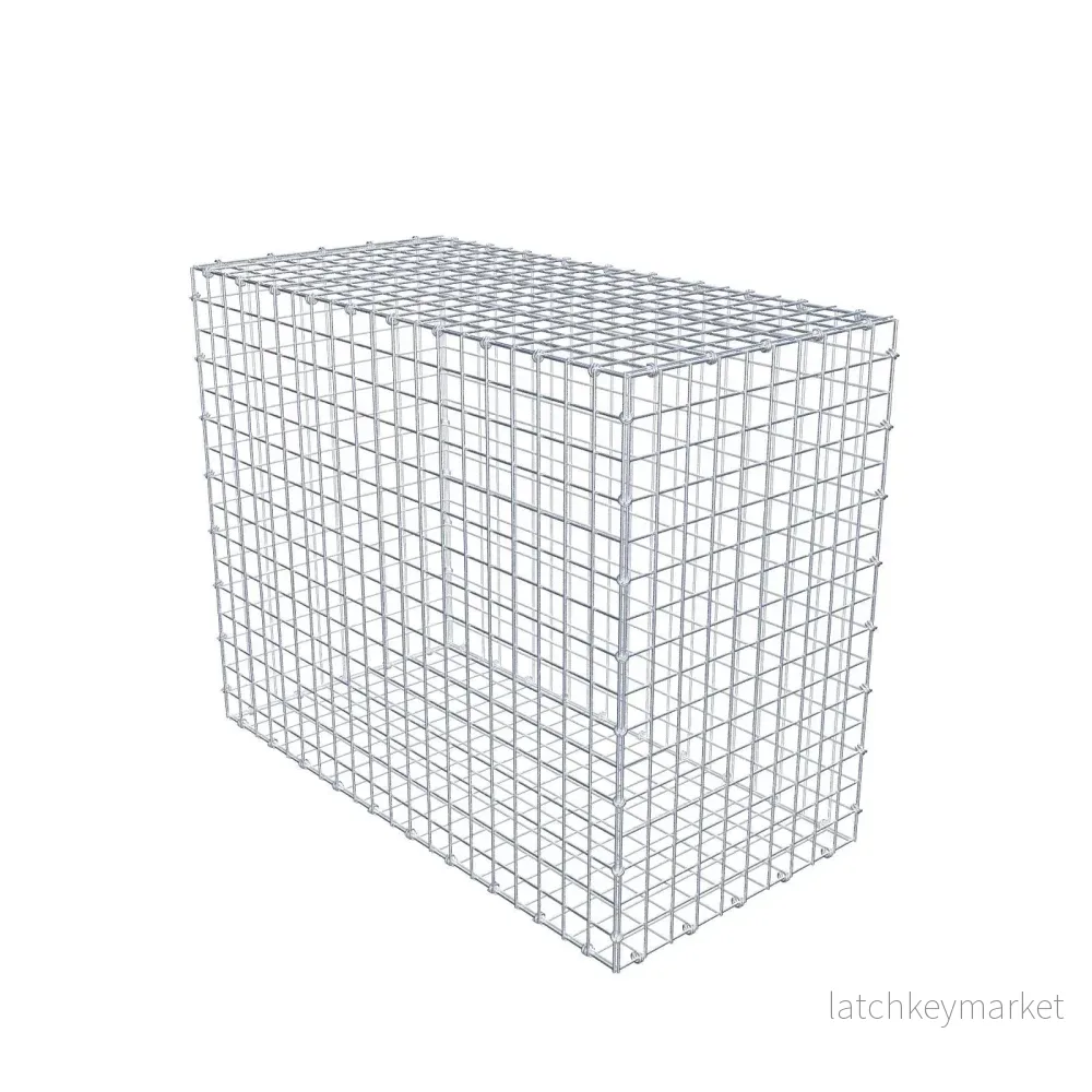 Gabion 100 cm x 80 cm x 50 cm (L x H x D), maskstorlek 5 x 5 cm, spiralring Gabion 100 cm x 80 cm x 50 cm (L x H x D), maskstorlek 5 x 5 cm, spiralring