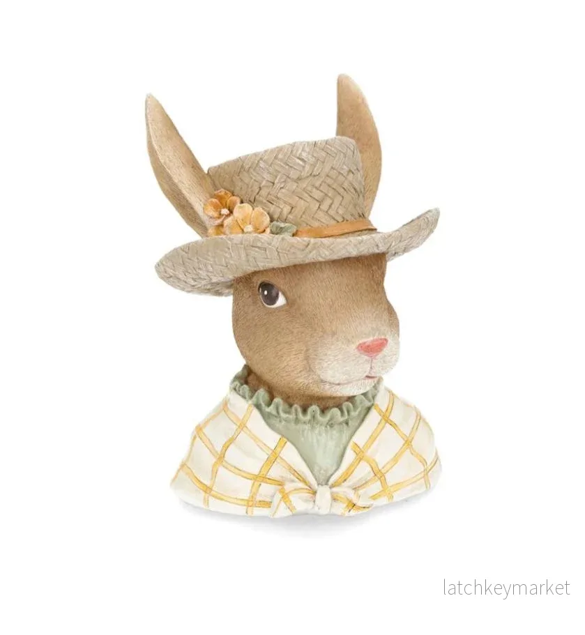 Påskdekoration Byst Fru Kanin Hatt 21cm Påskdekoration Byst Fru Kanin Hatt 21cm