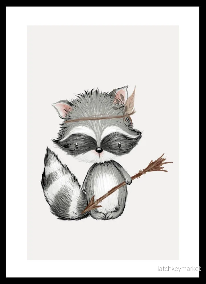Barntavla - Racoon