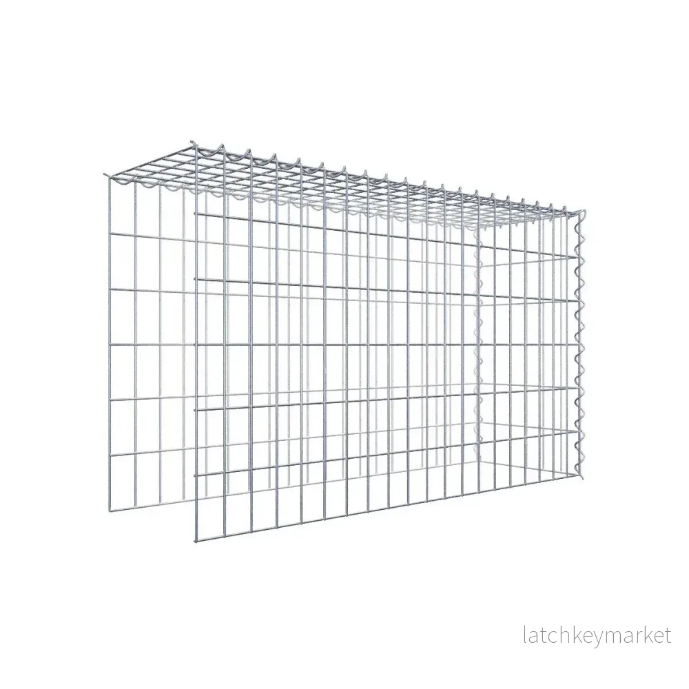 Påväxt gabion typ 4 100 cm x 60 cm x 30 cm (L x H x D), maskstorlek 5 cm x 10 cm, spiral
