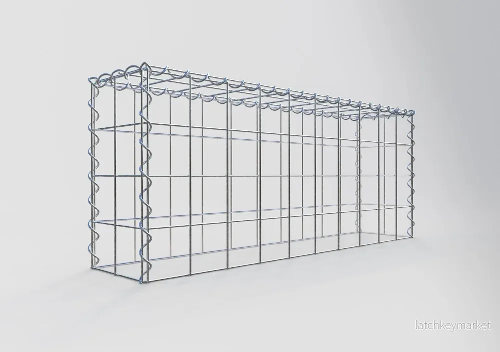 Extra gabion typ 3 100 cm x 40 cm x 20 cm (L x H x D), maskstorlek 10 cm x 10 cm, spiral - Bild 2