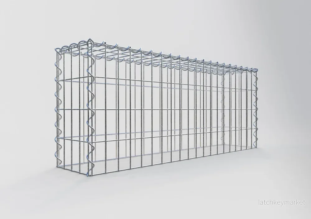 Extra gabion typ 3 100 cm x 40 cm x 20 cm (L x H x D), maskstorlek 5 cm x 10 cm, spiral - Bild 2
