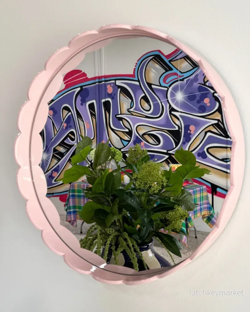Scalloped Mirror Pink - Bild 2
