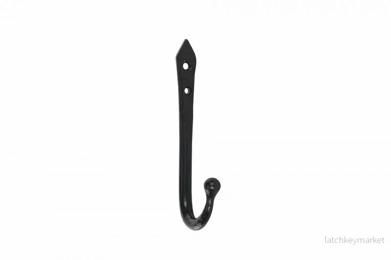 Klädhängare Väggkrok Enkel Svart Metall 5,5x15cm REA Klädhängare Väggkrok Enkel Svart Metall 5,5x15cm REA