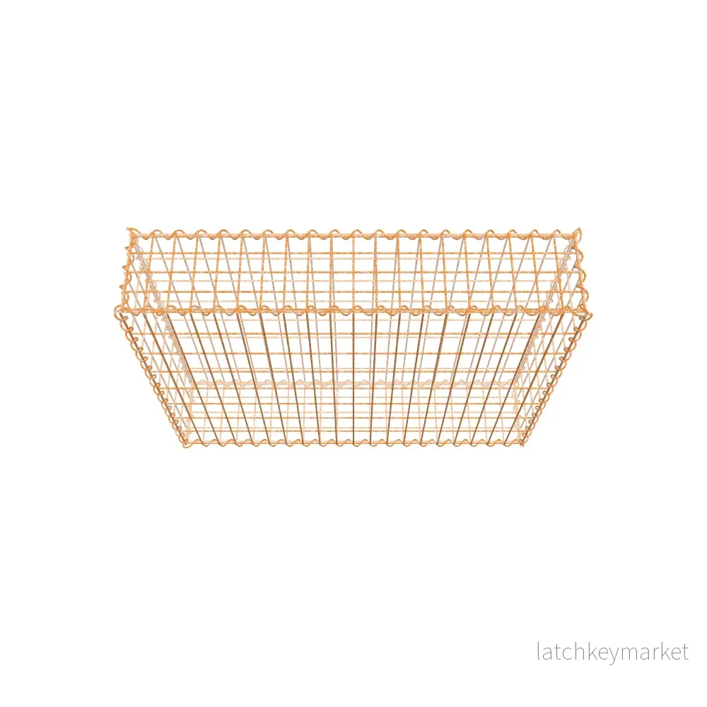 Rostig gabion 100 cm x 80 cm x 20 cm (L x H x D), maskstorlek 5 cm x 10 cm, spiral - Bild 3
