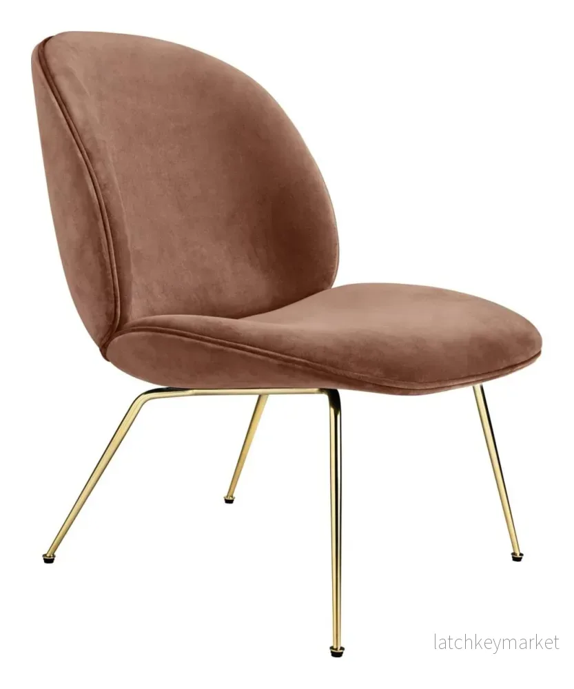 Beetle Lounge Chair Conic Base Brass Semi Matt - Bild 2