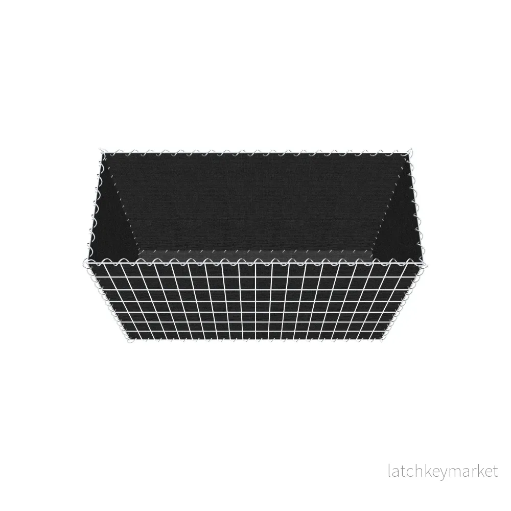 Grön gabion med fleece 100 cm x 70 cm x 40 cm (L x H x D), maskstorlek 5 cm x 10 cm, spiral - Bild 3