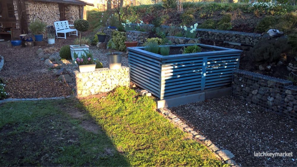 Gabion 100 cm x 50 cm x 20 cm (L x H x D), maskstorlek 5 cm x 5 cm, spiral - Bild 2
