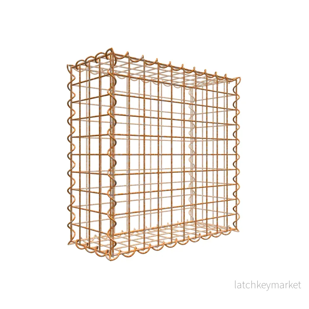 Rostig gabion 50 cm x 50 cm x 20 cm (L x H x D), maskstorlek 5 cm x 5 cm, spiral Rostig gabion 50 cm x 50 cm x 20 cm (L x H x D), maskstorlek 5 cm x 5 cm, spiral