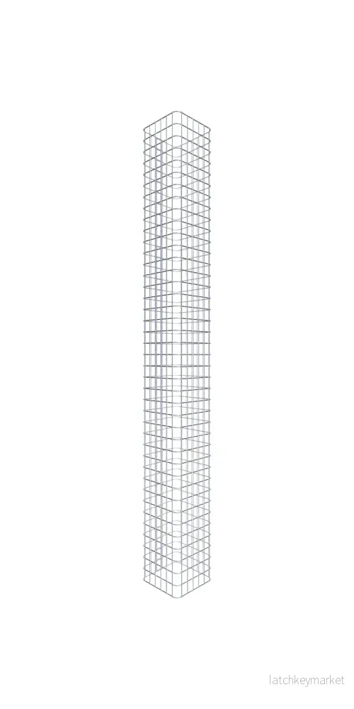 Gabionpelare vinkelrät 32 cm x 32 cm, 200 cm höjd, MW 5 cm x 5 cm Gabionpelare vinkelrät 32 cm x 32 cm, 200 cm höjd, MW 5 cm x 5 cm