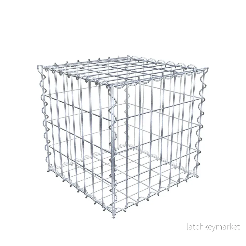 Gabion 40 cm x 40 cm x 40 cm (L x H x D), maskstorlek 5 cm x 10 cm, spiral Gabion 40 cm x 40 cm x 40 cm (L x H x D), maskstorlek 5 cm x 10 cm, spiral