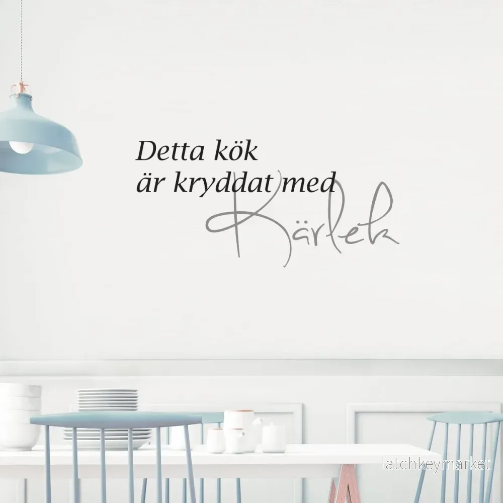 Väggord Detta kök är kryddat