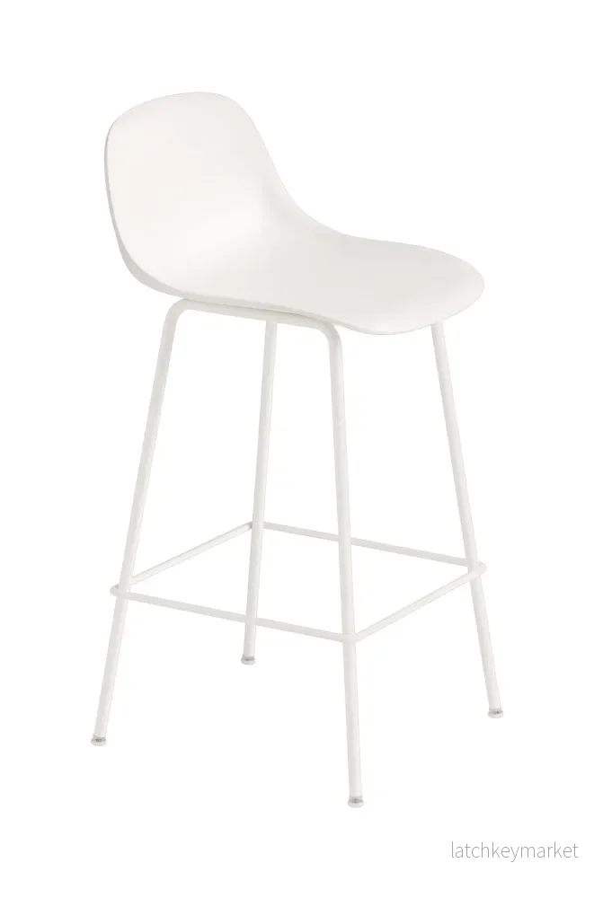 Fiber Counter Stool Tube Base With Backrest 65 cm