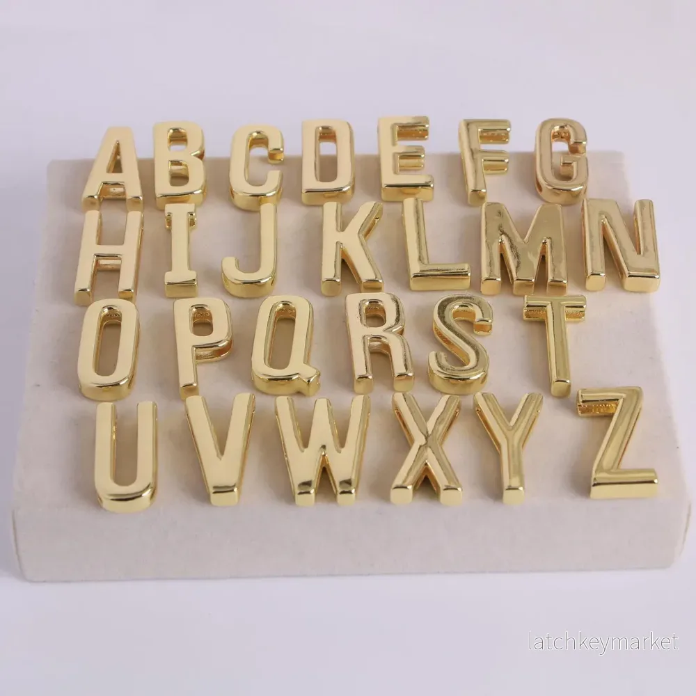 Gold Slide on Scarf Initials - Bild 3