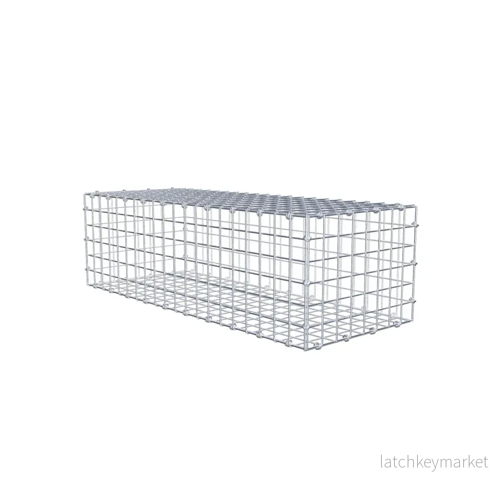 Gabion 100 cm x 30 cm x 40 cm (L x H x D), maskstorlek 5 x 5 cm, spiralring Gabion 100 cm x 30 cm x 40 cm (L x H x D), maskstorlek 5 x 5 cm, spiralring