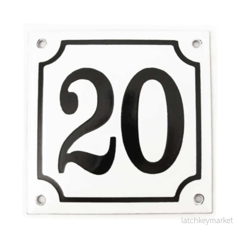 Husnummer emalj 20 Husnummer emalj 20