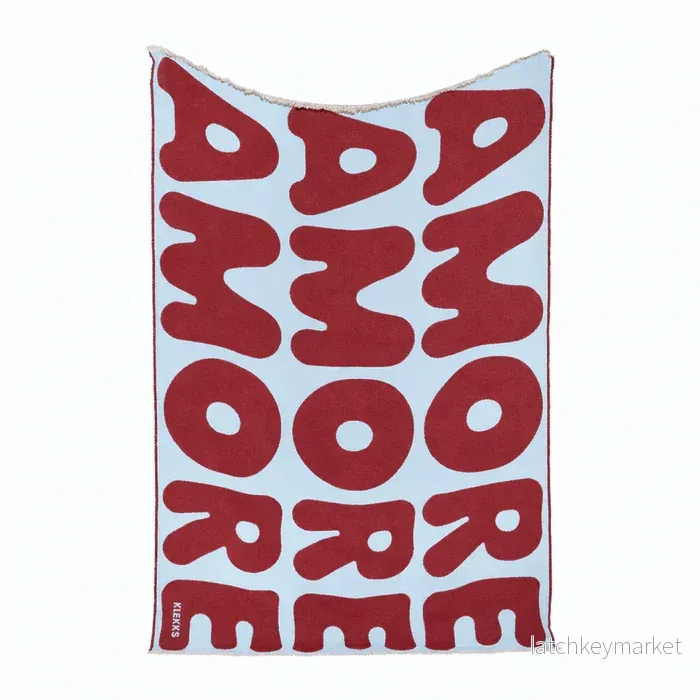 Klekks No. 11 Amore Bordeaux Cotton Blanket Klekks No. 11 Amore Bordeaux Cotton Blanket