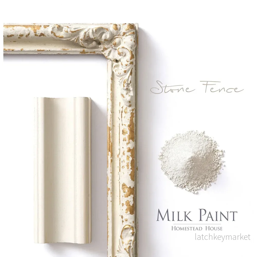 Milk paint Stone Fence- Homestead House Milk paint Stone Fence- Homestead House